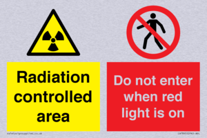 Radiation controlled area
Do not enter when red light is on
